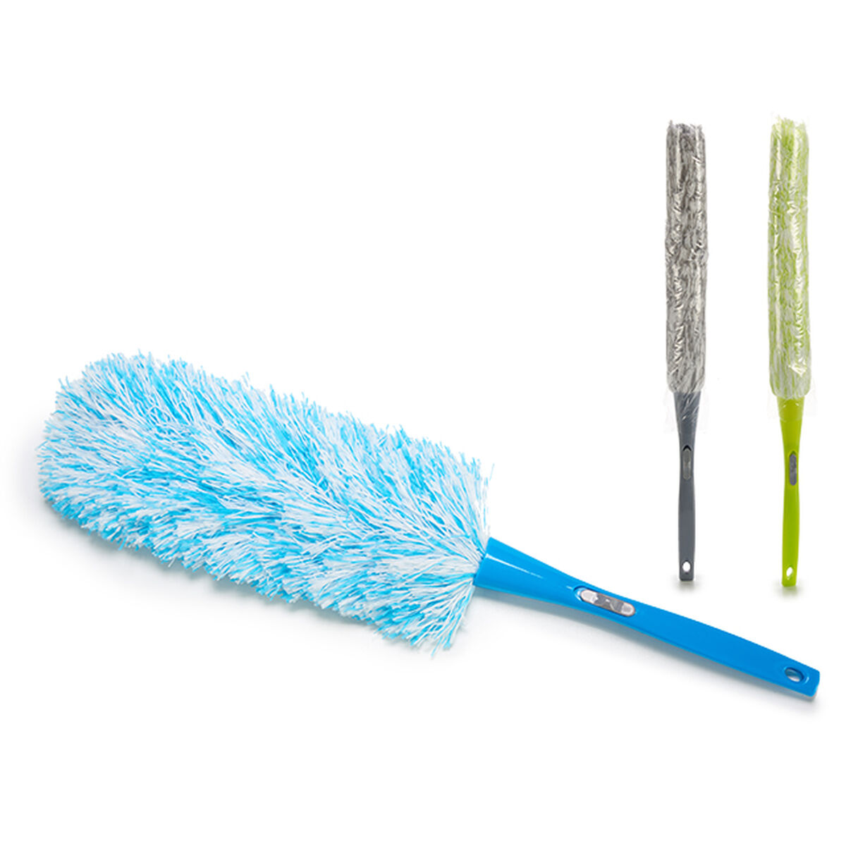 Brush Blue Green Grey Plastic 12 x 59 x 12 cm Microfibre (12 Units)